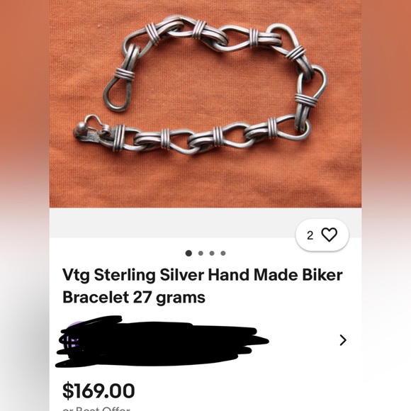 Vintage 925 silver Mexican 26 gram bracelet - Picture 7 of 7